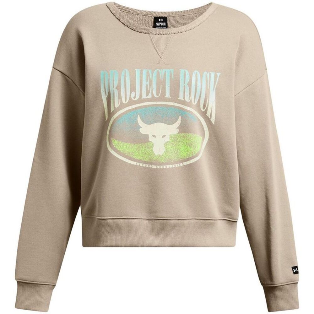 Under Armour Womens/Ladies Project Rock Bull Skull French Terry Sweatshirt / Bro
